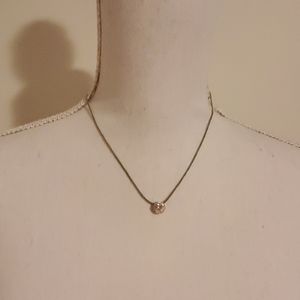 Silver Necklace with Jewel Pendant